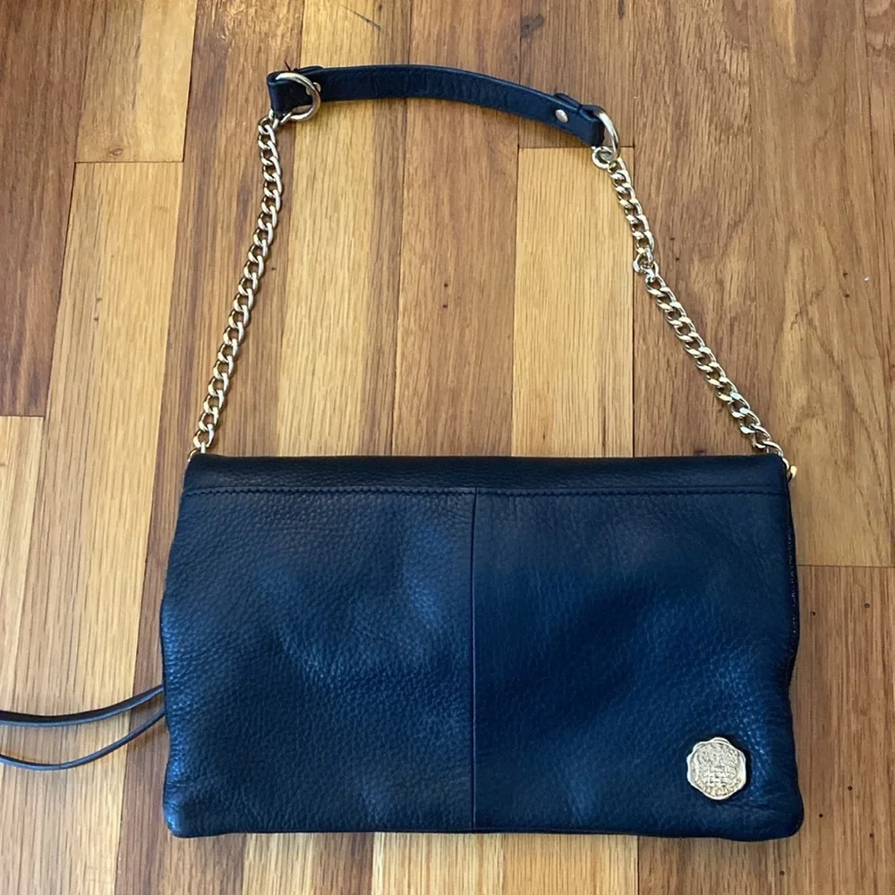 Vince Camuto Women’s Black and Gold Shoulder Bag OS